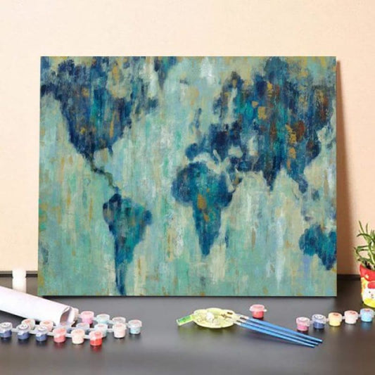 Map Of The World – Paint By Numbers Kit