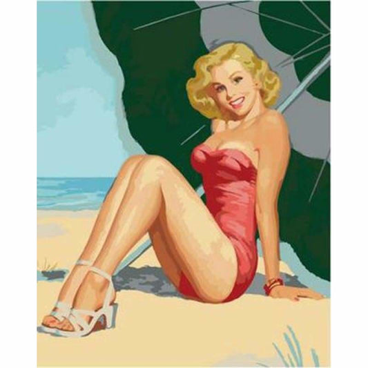 Marilyn Monroe Diy Paint By Numbers Kits ZXB64-30 - NEEDLEWORK KITS