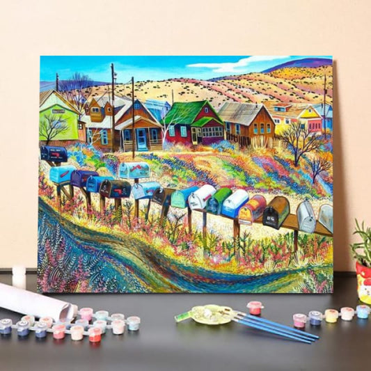 Miner’s Row Larger Size Paint By Numbers Kit