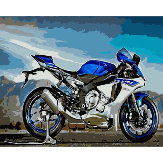 Motorcycle Diy Paint By Numbers Kits WM-1625 - NEEDLEWORK KITS