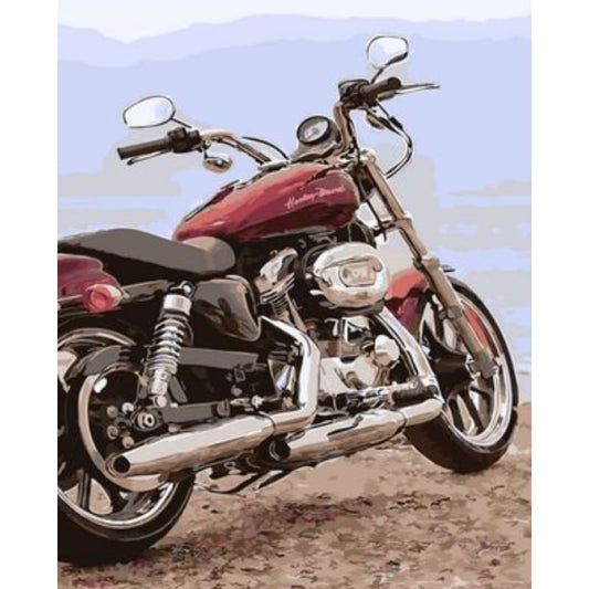 Motorcycle Diy Paint By Numbers Kits ZXQ2045-23 - NEEDLEWORK KITS