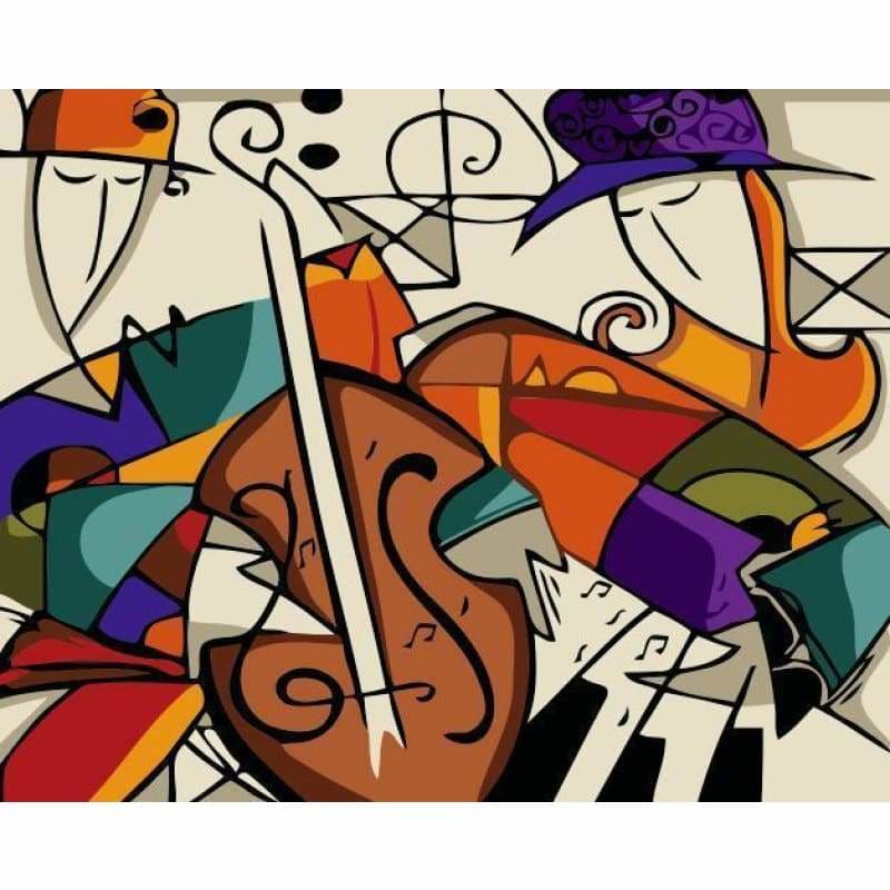 Musical Instruments Diy Paint By Numbers Kits SY-4050-007 - NEEDLEWORK KITS