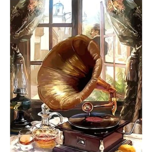Musical Instruments Diy Paint By Numbers Kits ZXQ2757 - NEEDLEWORK KITS