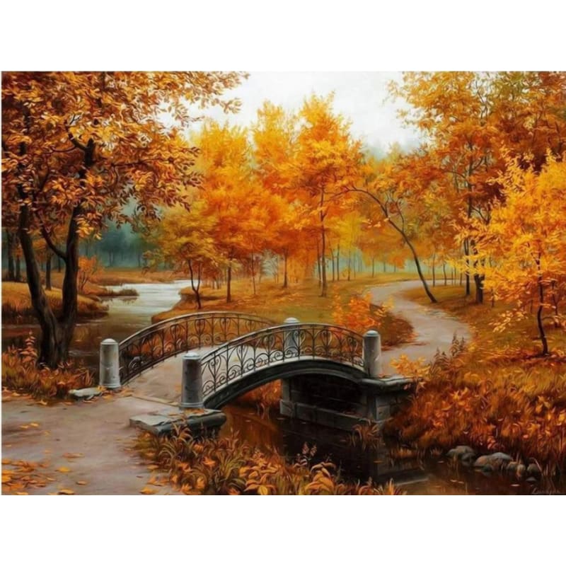 Nature Bridge Forest Diy Paint By Numbers Kits ZXZ-064 - NEEDLEWORK KITS