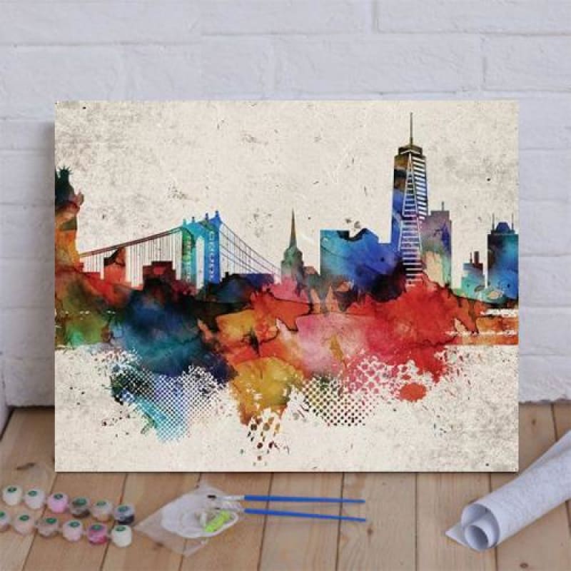 New York Abstract Paint By Numbers Kit