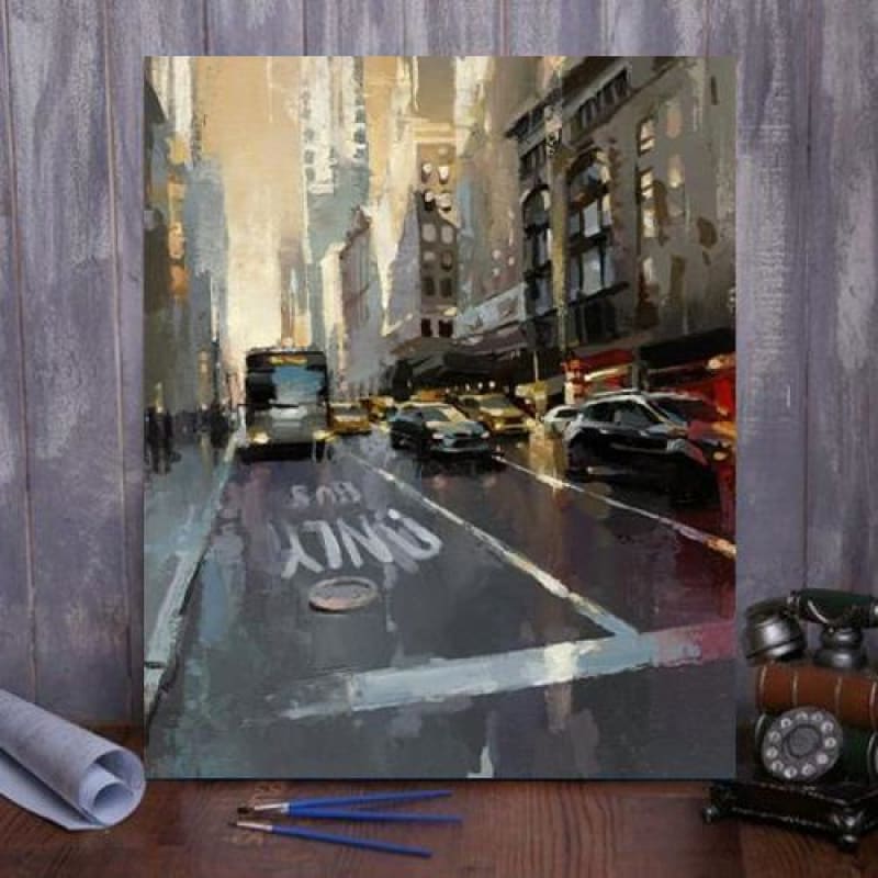 New York Street Paint By Numbers Kit