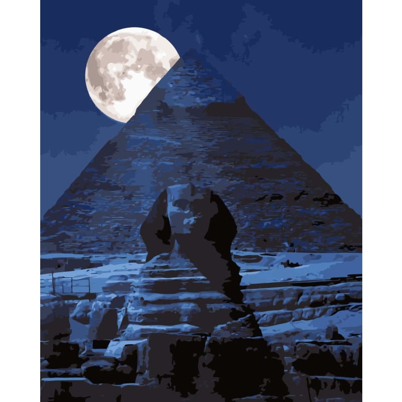 Night Pyramid Diy Paint By Numbers Kits WM-192 - NEEDLEWORK KITS