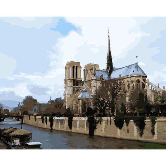 Notre Dame de Paris Diy Paint By Numbers Kits WM-1078 - NEEDLEWORK KITS