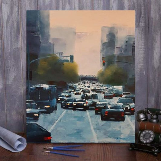 Olga Mihailicenko Rush Hour Paint By Numbers Kit