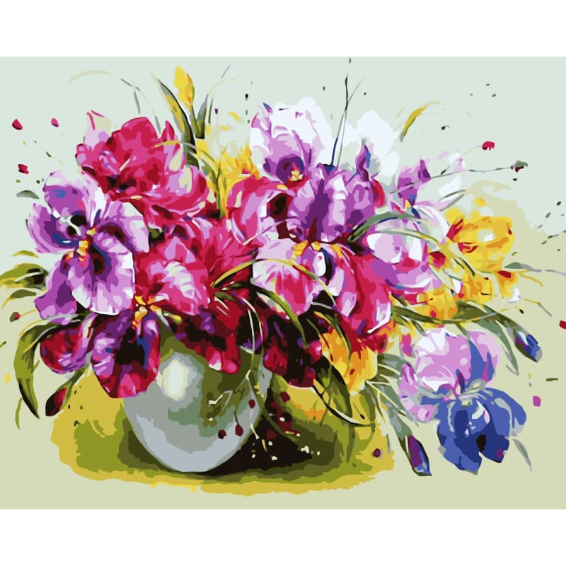 Orchid Diy Paint By Numbers Kits WM-148 - NEEDLEWORK KITS