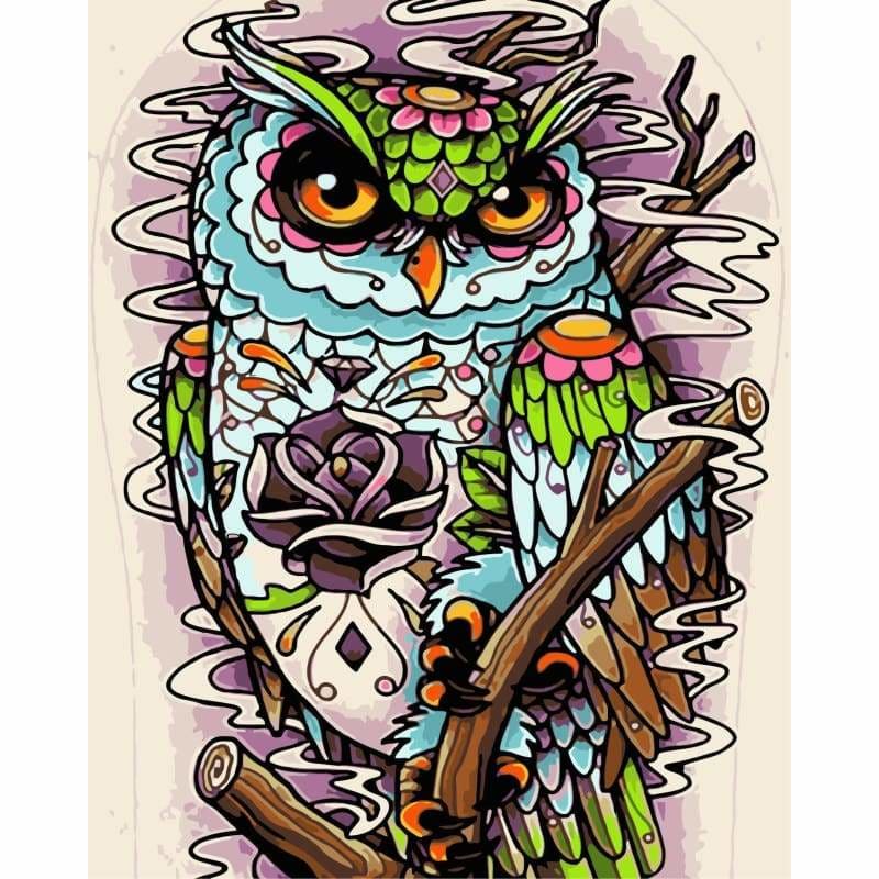 Owl Diy Paint By Numbers Kits WM-593 - NEEDLEWORK KITS