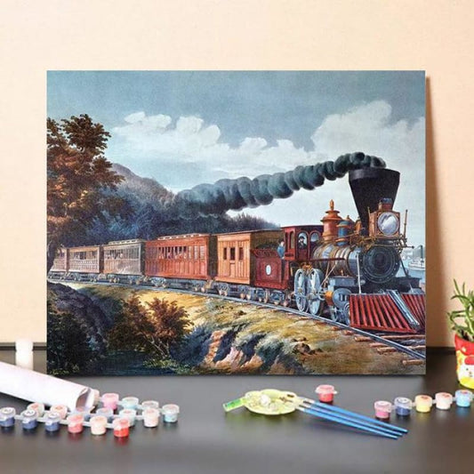 Paint By Numbers Kit American Express Train 1864