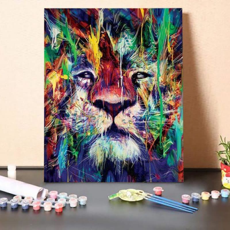 Paint by Numbers Kit-Artistic Lion