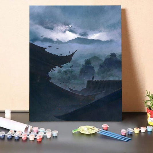 Paint by Numbers Kit-Assassin on a cloudy day