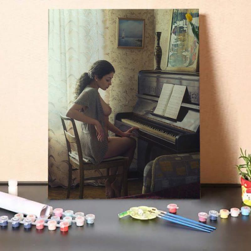 Paint by Numbers Kit-Beside The Piano