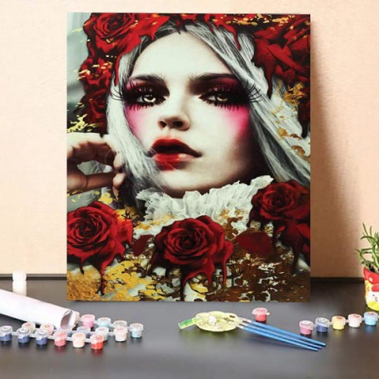 Paint by Numbers Kit-Bleeding Roses