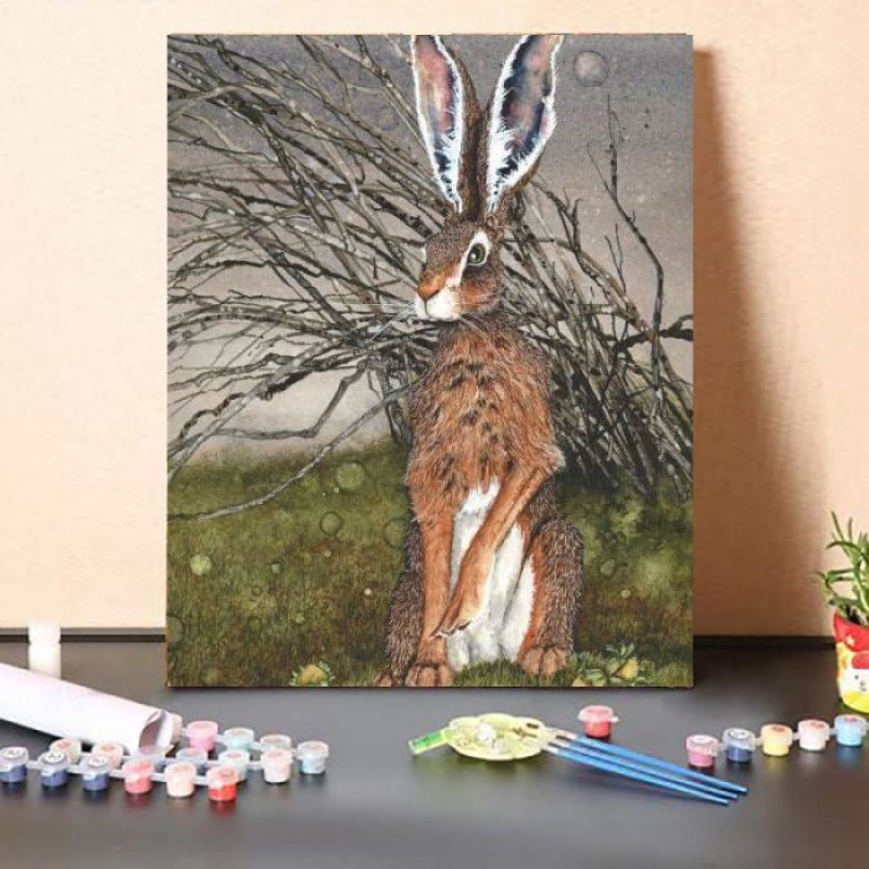 Paint by Numbers Kit – Bunny and Branches