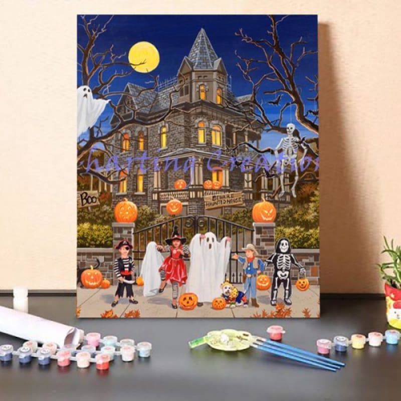 Paint By Numbers Kit – Children Carrying Pumpkins