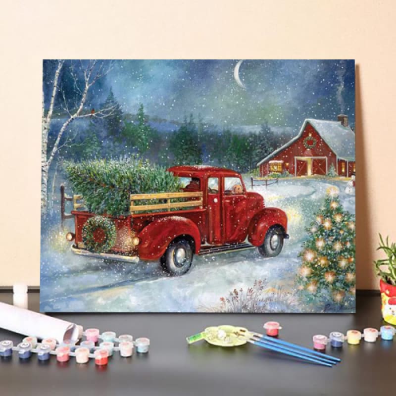 Paint by Numbers Kit-Christmas Delivery