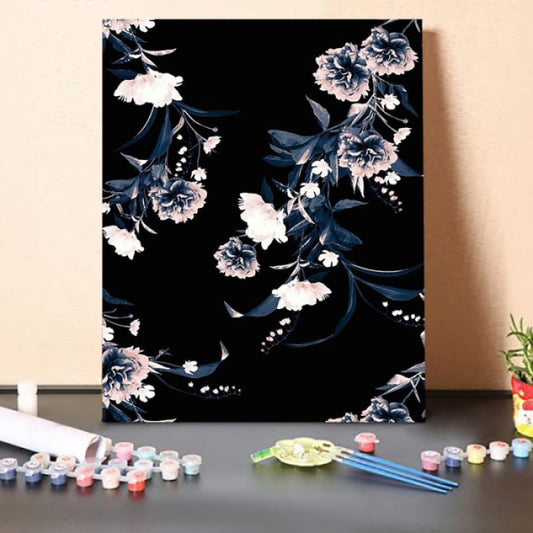 Paint by Numbers Kit-Dark Night Flowers