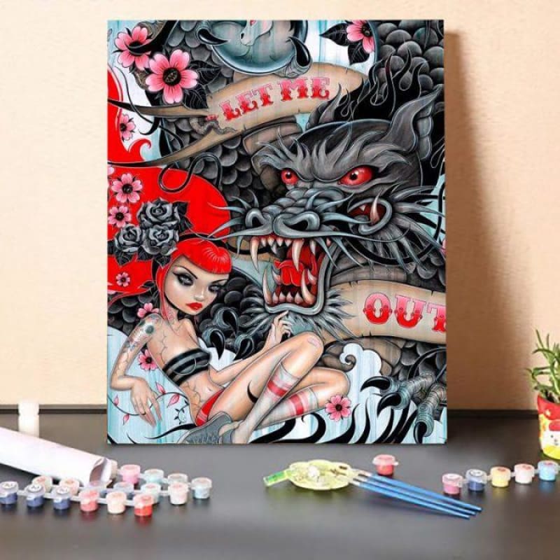 Paint By Numbers Kit-Dragon Girl