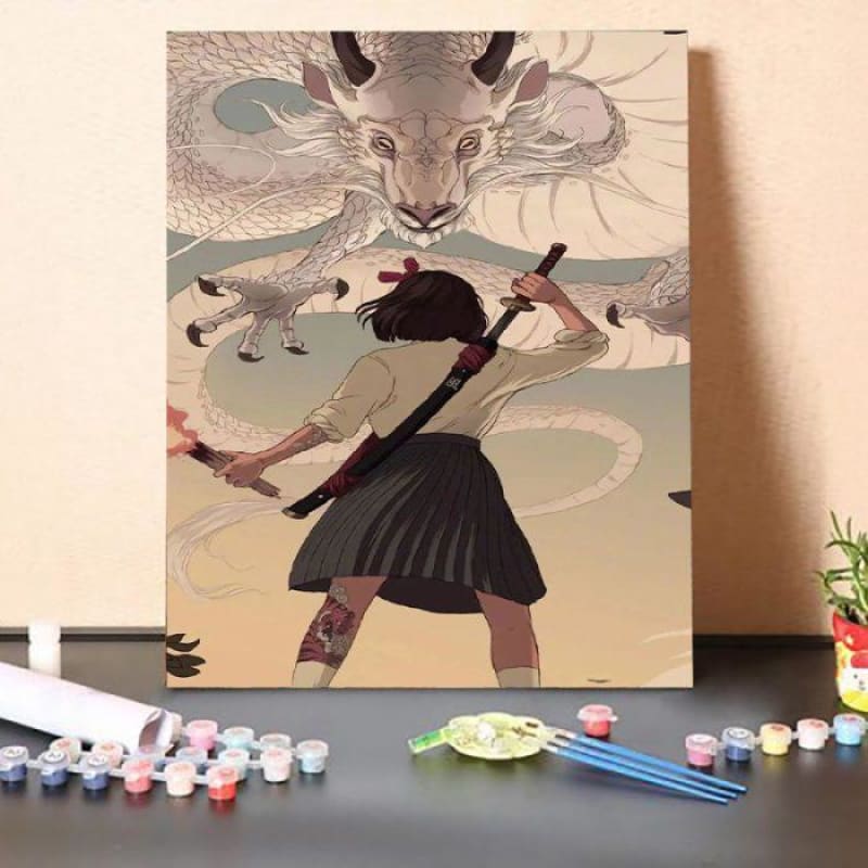 Paint by Numbers Kit-Dragon Slaying