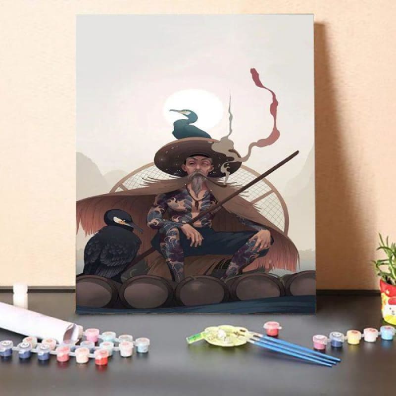 Paint by Numbers Kit-Fisherman