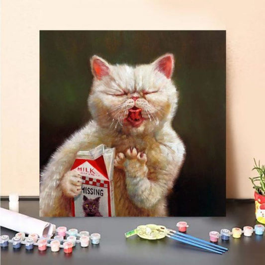 Paint by Numbers Kit-Gluttonous cat