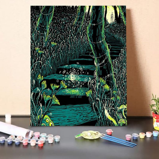 Paint by Numbers Kit-Green Trail