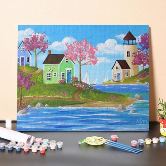 Paint By Numbers Kit-House By The River