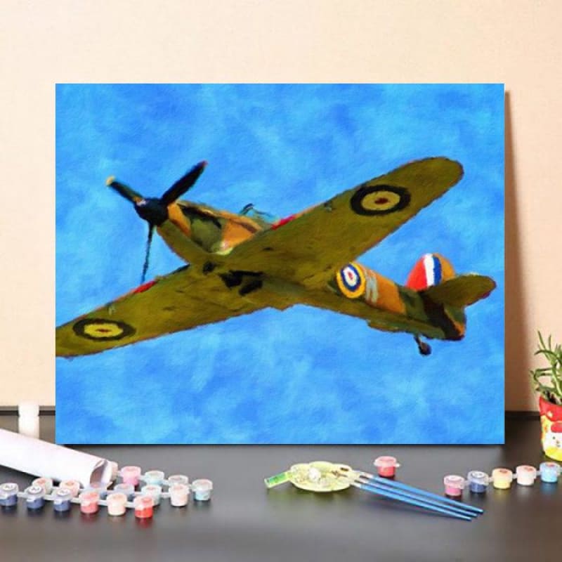 Paint By Numbers Kit Light Airplane