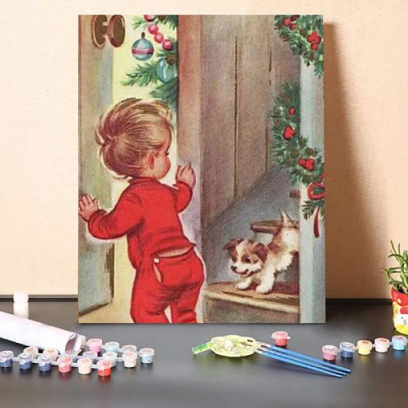 Paint By Numbers Kit-Merry Christmas Baby