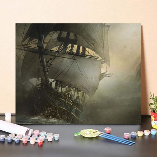 Paint by Numbers Kit Misty Boat