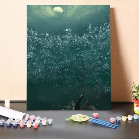 Paint by Numbers Kit-Moon under the tree