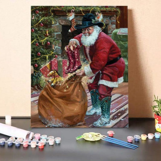 Paint By Numbers Kit-New Boots for Christmas