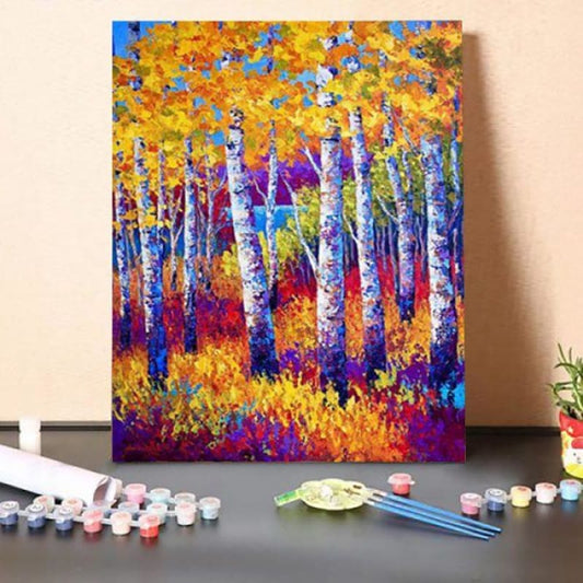 Paint by Numbers Kit-Orange Forest