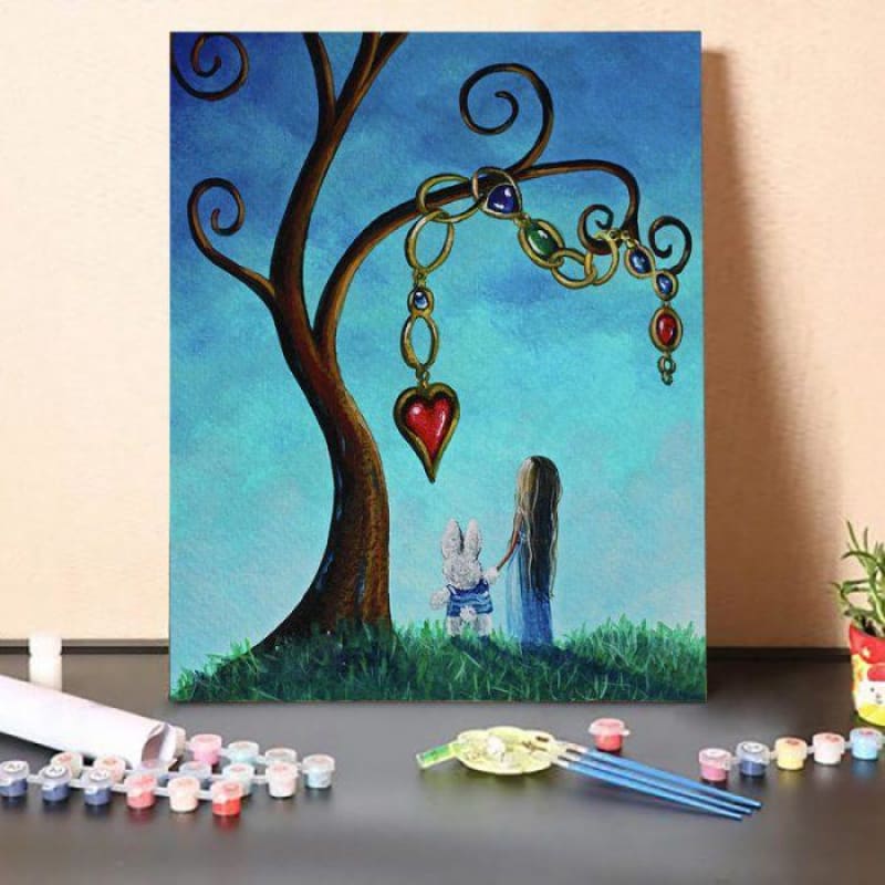 Paint by Numbers Kit-Peach Heart Tree