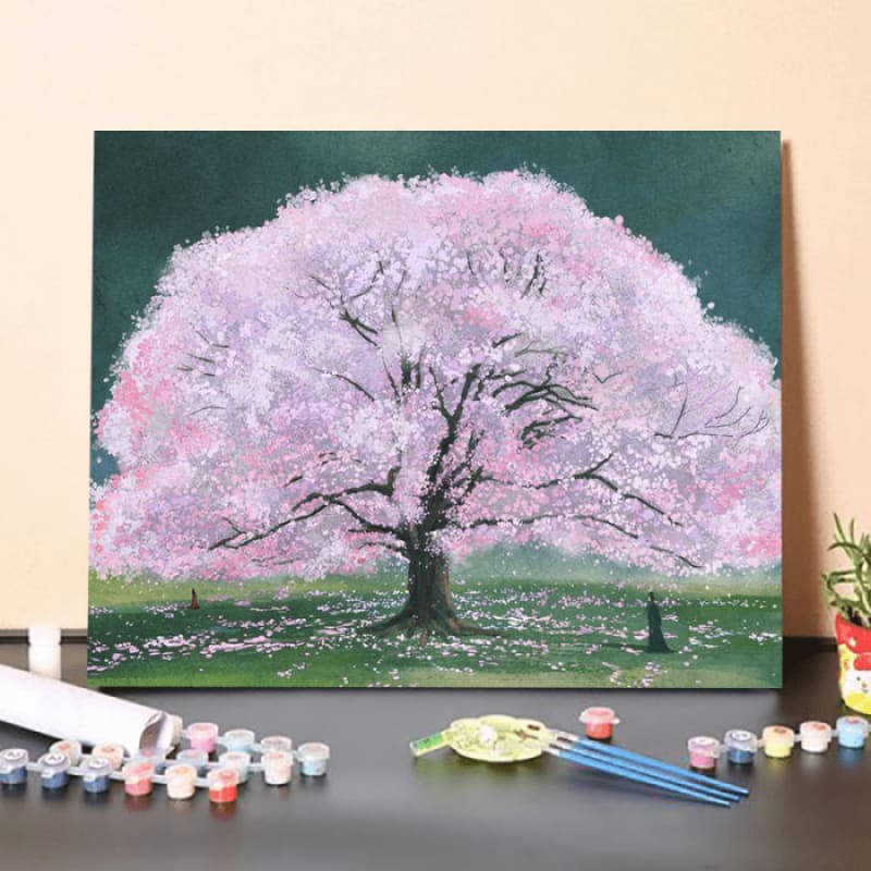 Paint by Numbers Kit-Pink tree