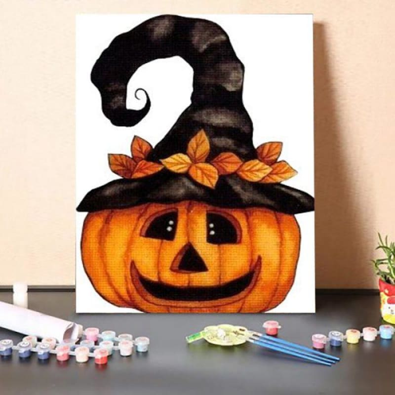 Paint By Numbers Kit – Pumpkin-Lantern