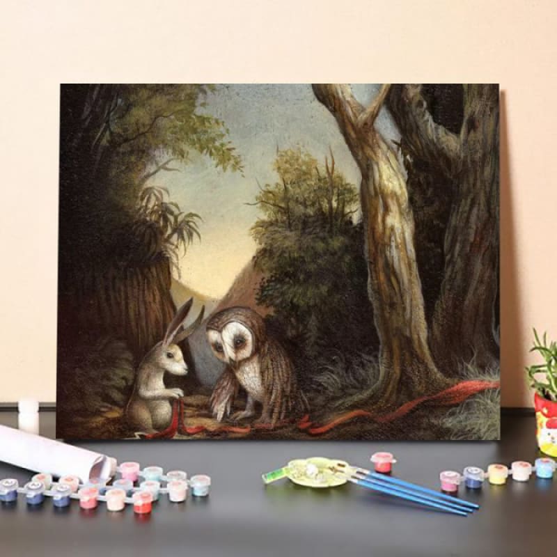 Paint By Numbers Kit-Rabbit Friend – Adult Paint By Numbers