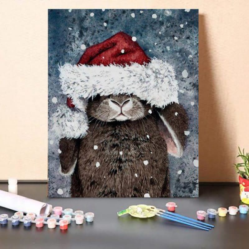 Paint by Numbers Kit – Rabbit With Hat