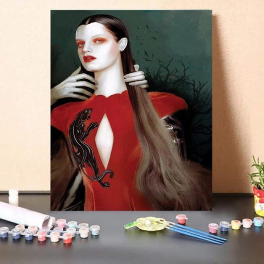 Paint by Numbers Kit-Red