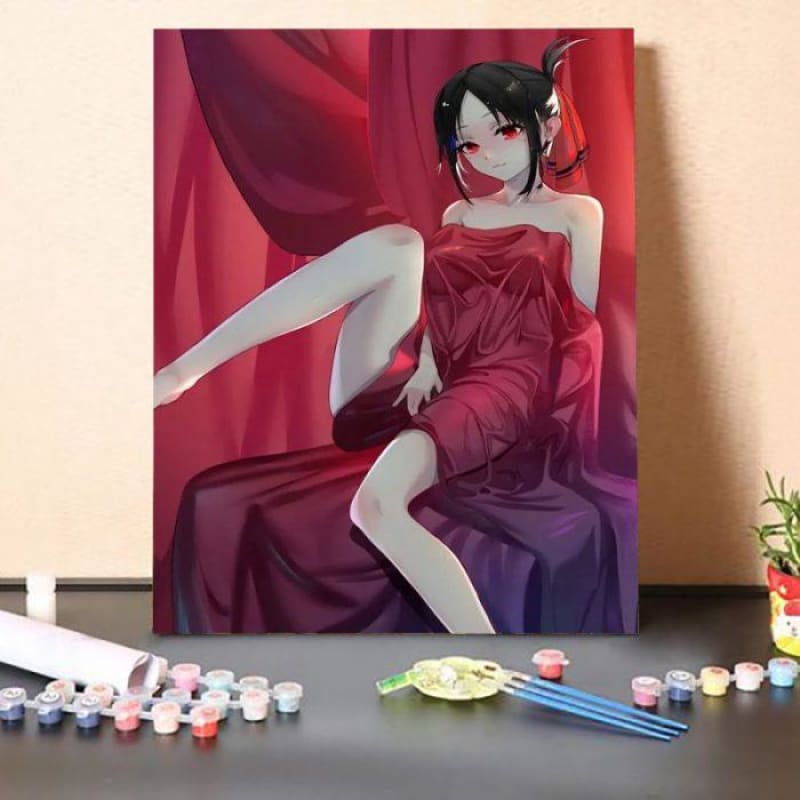 Paint by Numbers Kit-Red Temptation