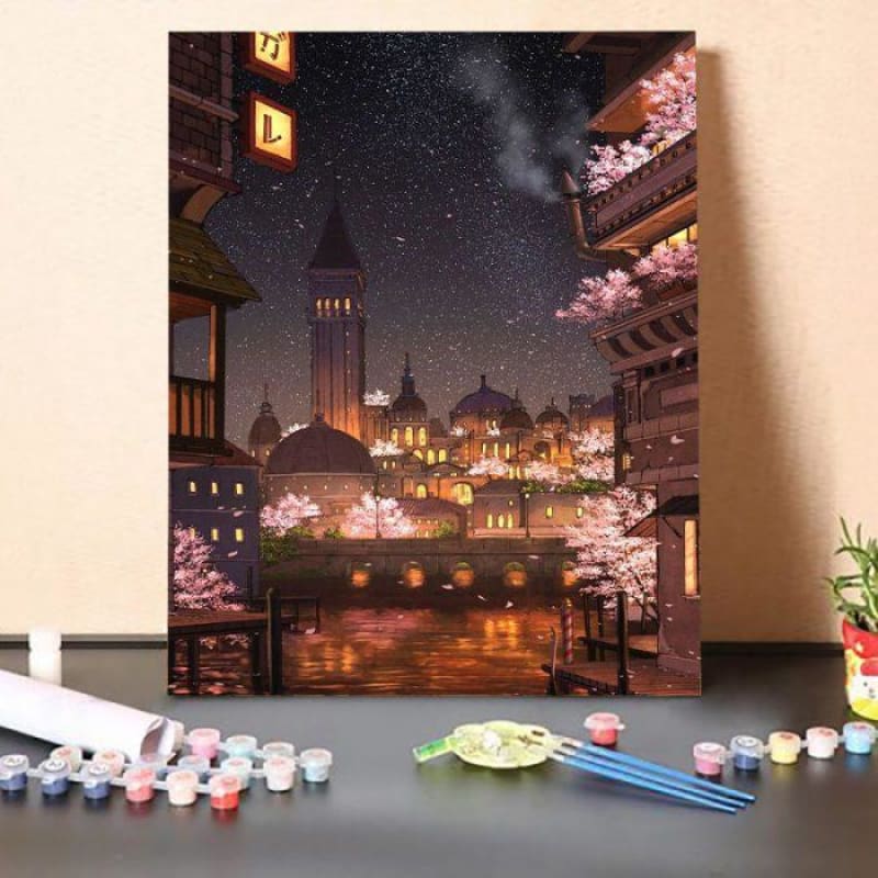 Paint by Numbers Kit-Sakura City