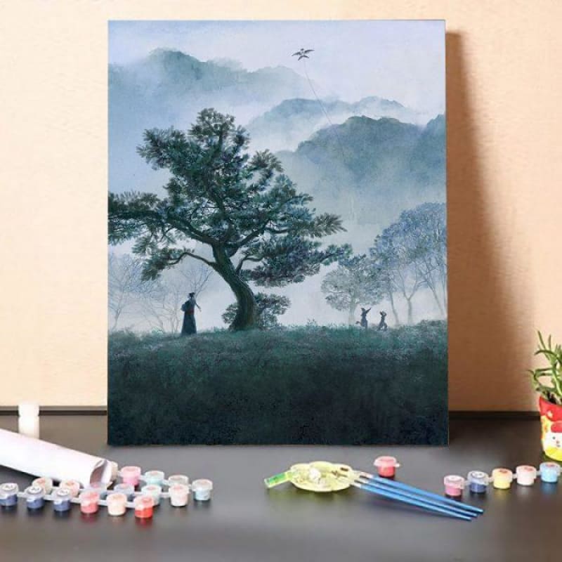 Paint by Numbers Kit-Scholar under the tree