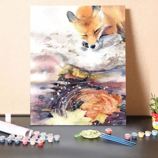 Paint By Numbers Kit-Sleeping Fox