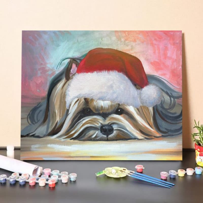 Paint by Numbers Kit-Sleepy Santa