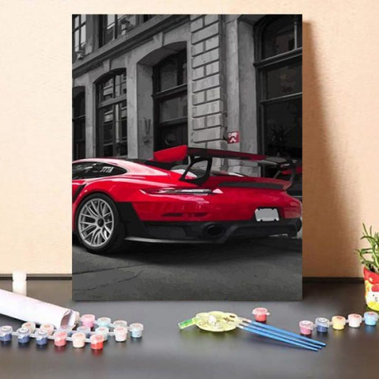 Paint By Numbers Kit Super Red Car