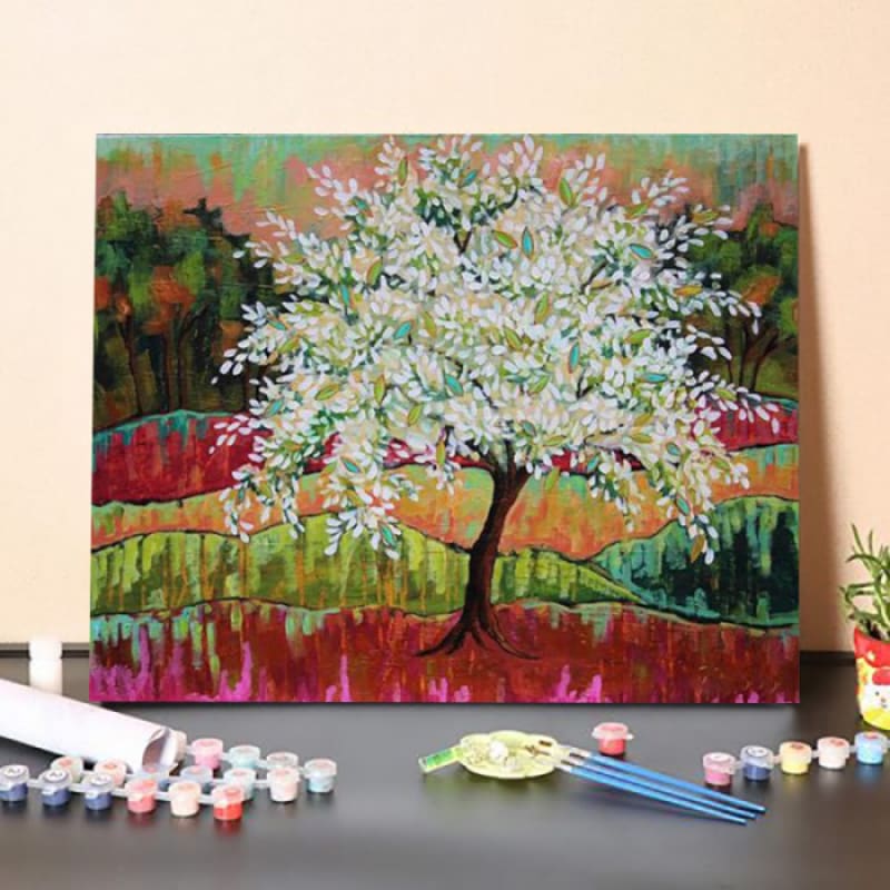 Paint by Numbers Kit-The Garden And The Tree