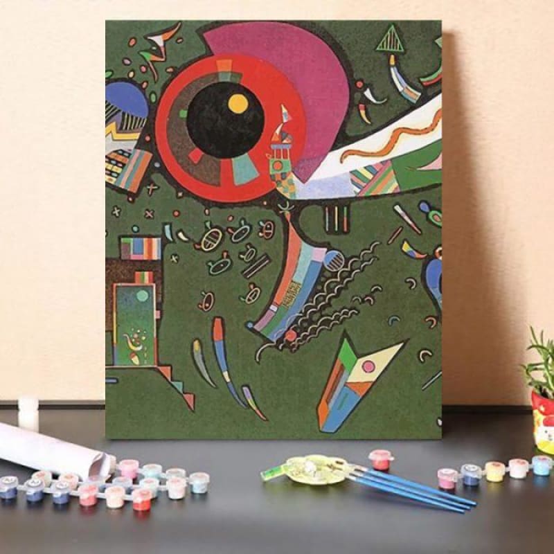 Houses on a Hill - Wassily Kandinsky Als reproductie kunstdruk of als handgeschilderd olieverfschilderij